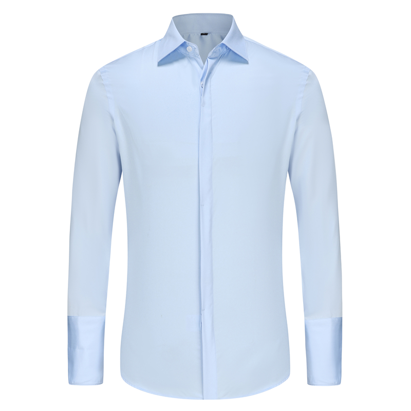 Light Blue Men's Long Sleeve Formal Dress Shirt