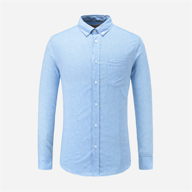 Sky Blue Button Down Business Formal Shirt for Men