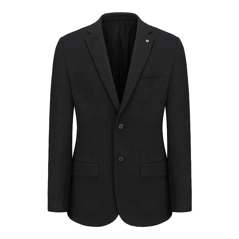 Timeless Two-Button Black Men's Suit Jacket